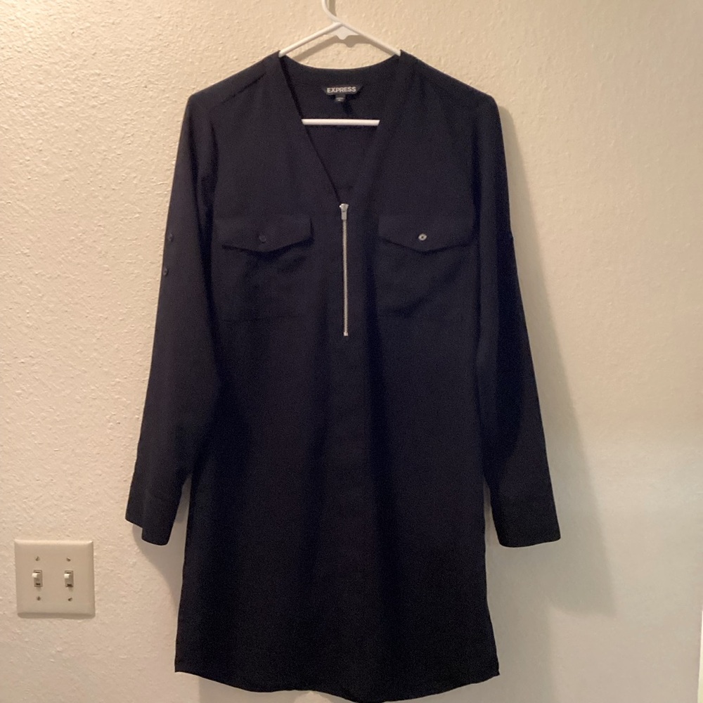 Black Express Pullover Blouse Dress, Size S/P